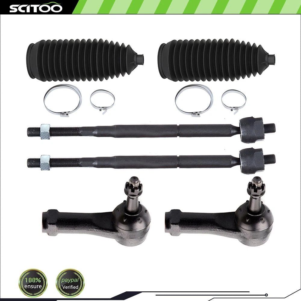 Set of 2 Front Outer Inner Tie Rod Ends for Chevrolet Cobalt, HHR (2005–2010)