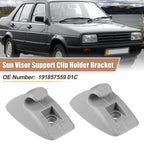 2X Sun Visor Support Clip Retainer for Volkswagen Golf Jetta MK1 (1974–1983)