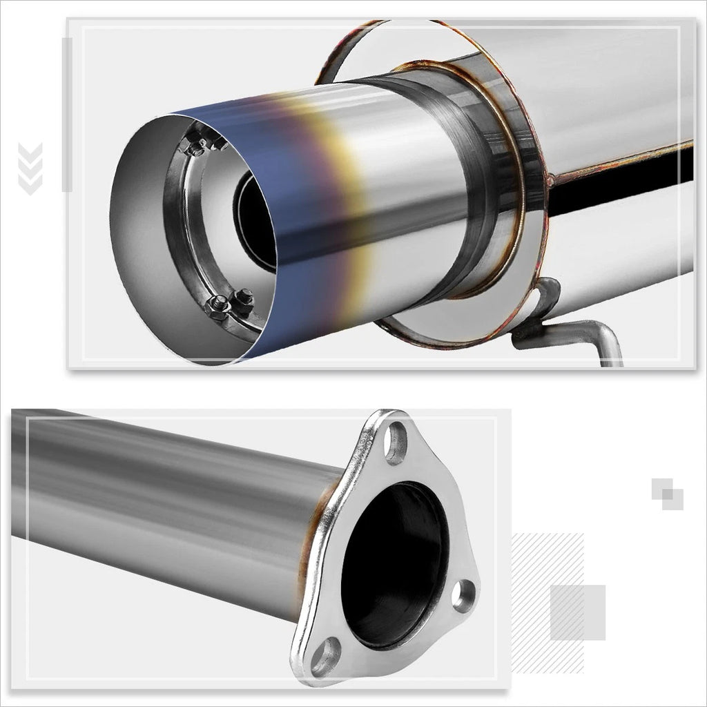 4.5" Burnt Tip Muffler for Honda Civic DX/EH2/EH3 (1992–1995)