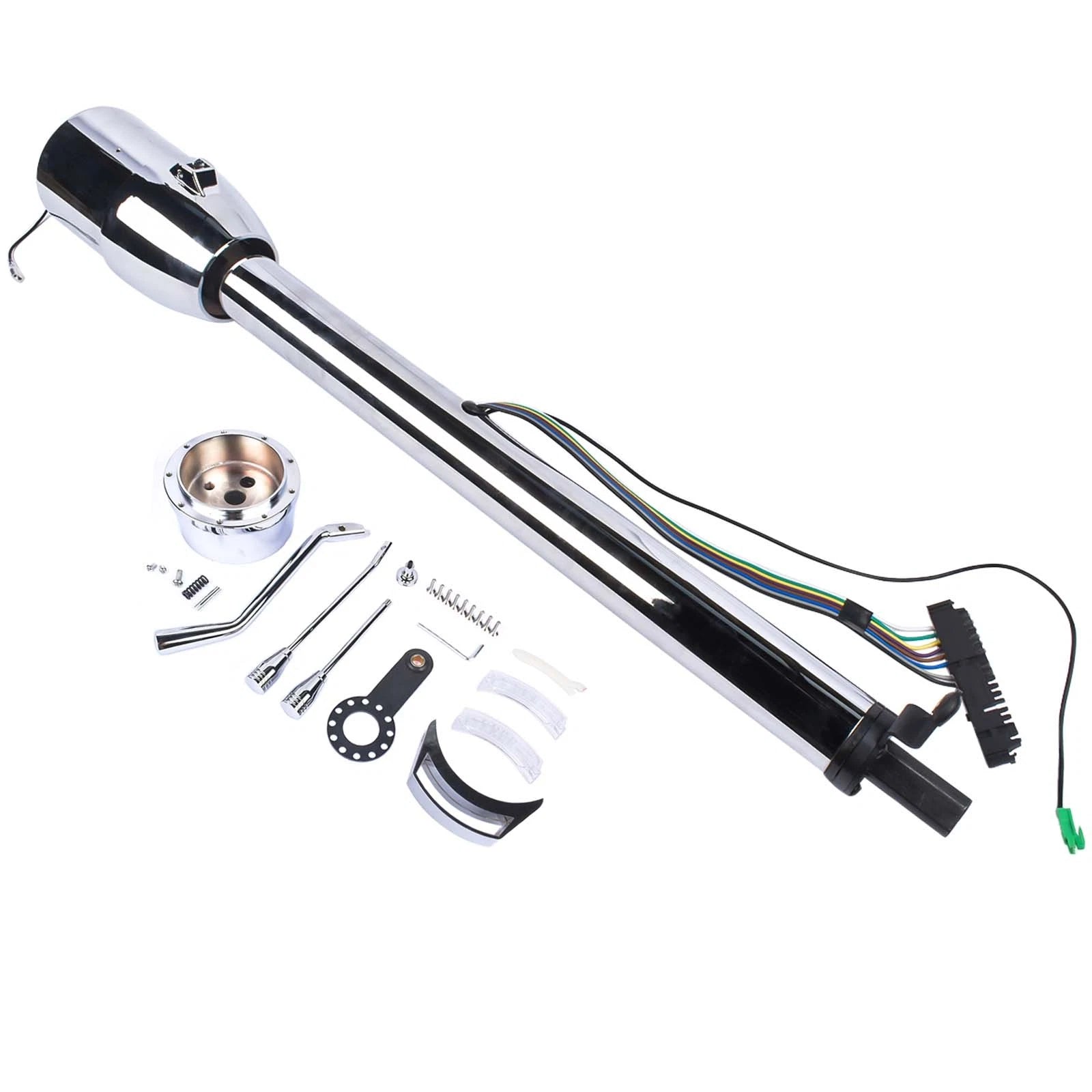 30" Chrome Tilt Steering Column Shift Indicator for Auto (No Key)
