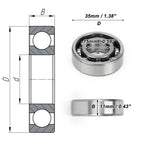 Deep Groove Ball Bearing 6202 for Scooter Skateboard Wheel (15x35x11mm)