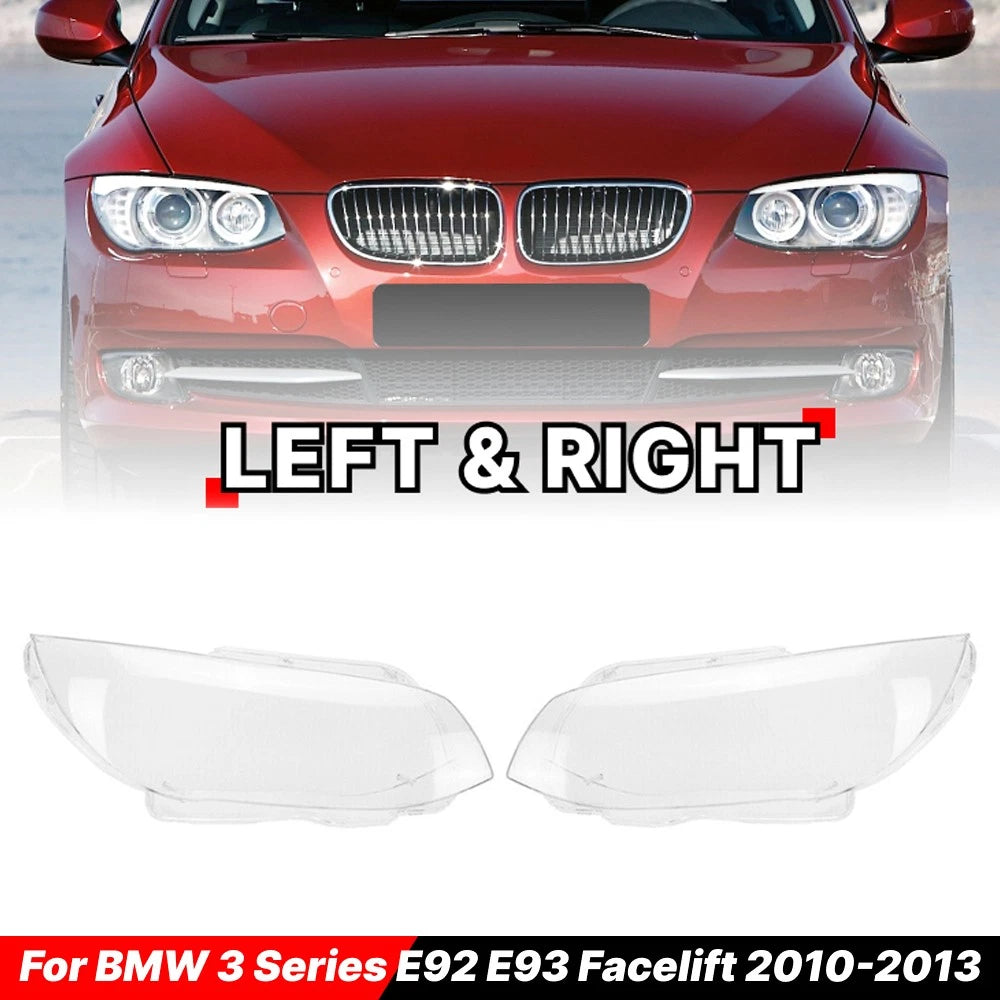 2X Headlight Lens Cover for BMW 3 Series E92 E93 (2010–2013)