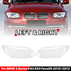 2X Headlight Lens Cover for BMW 3 Series E92 E93 (2010–2013)