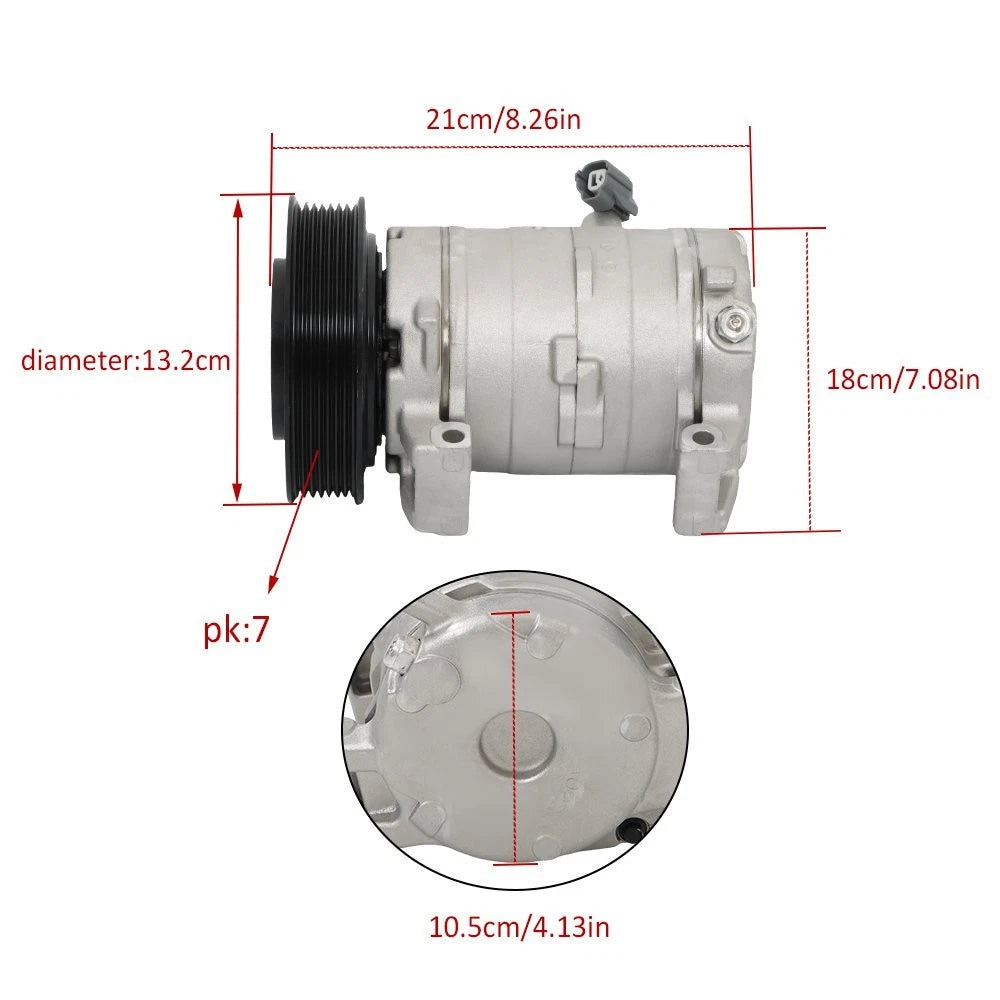 AC Compressor w/Clutch for Honda Accord (2003–2007) 4cyl 2.4L