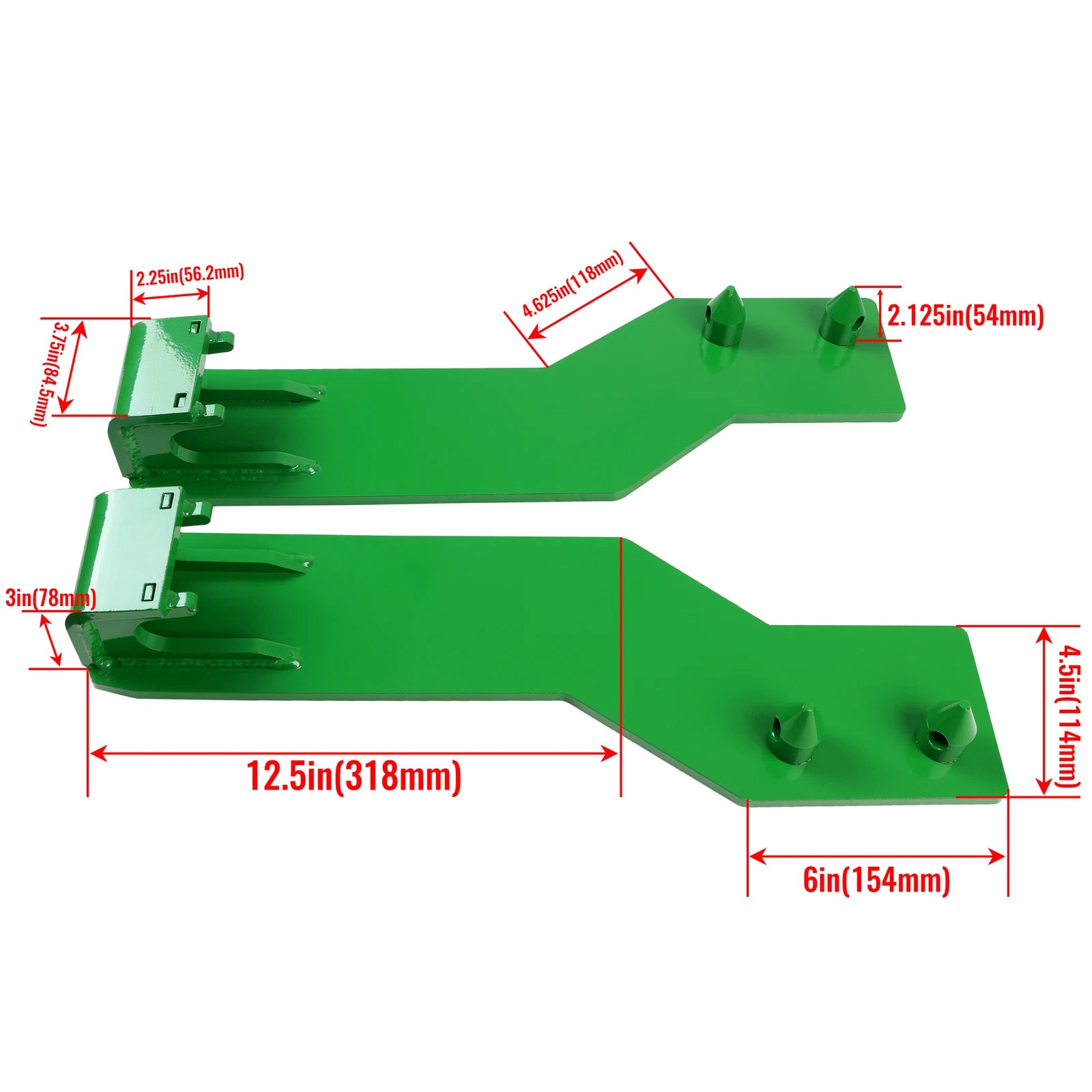 Set of 2 Quick Tach Brackets for John Deere Tractor Loader