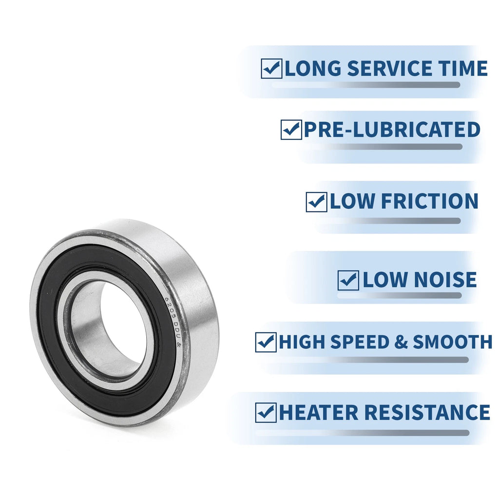 Deep Groove Ball Bearing 6205DDU for Scooter Skateboard Wheel (25x52x15mm)