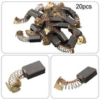 Set of 20 Carbon Motor Brushes for Angle Grinder (15x10x6mm)