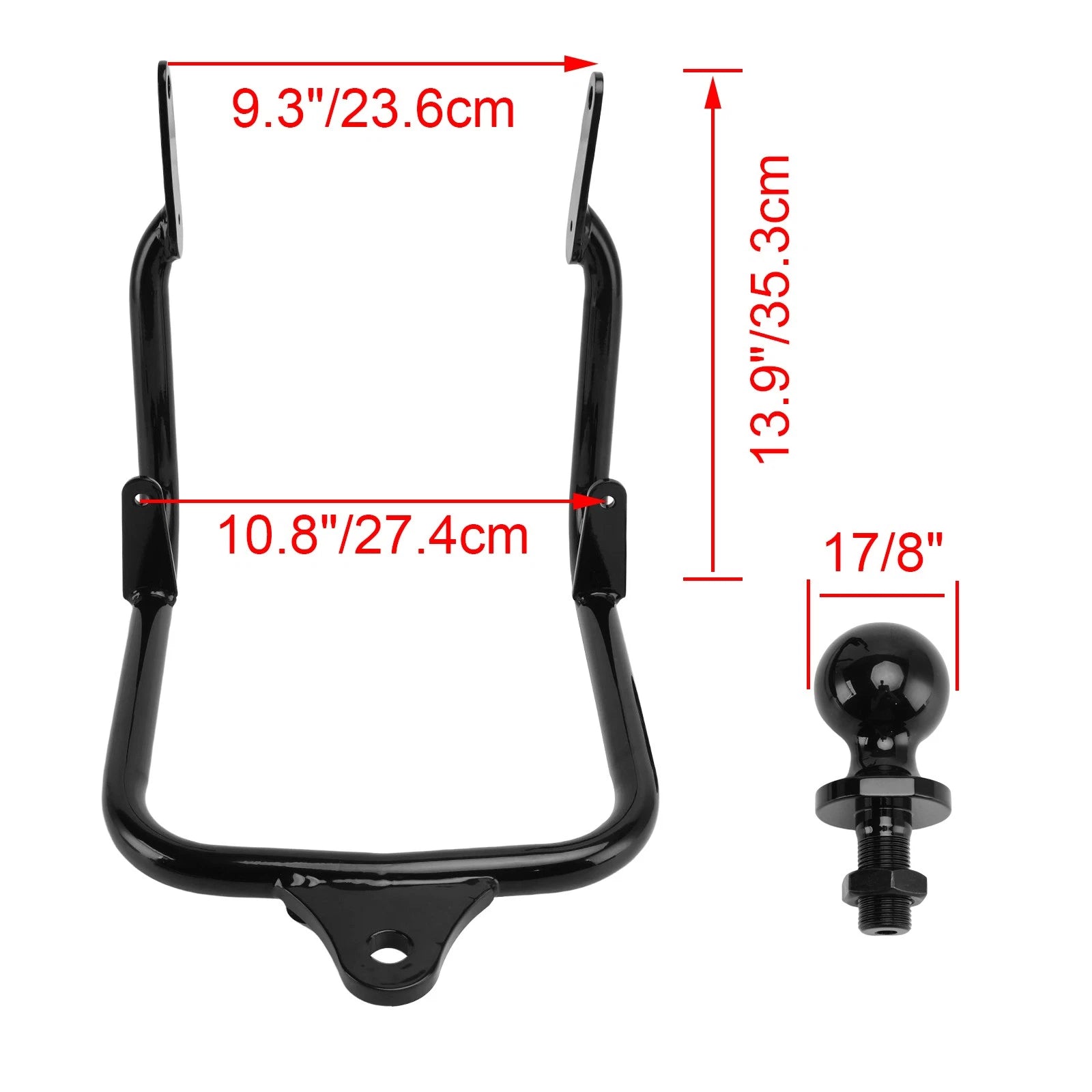 Receiver Trailer Tow Hitch for Harley Touring Electra Street Glide FLHX (2009–2023) Black
