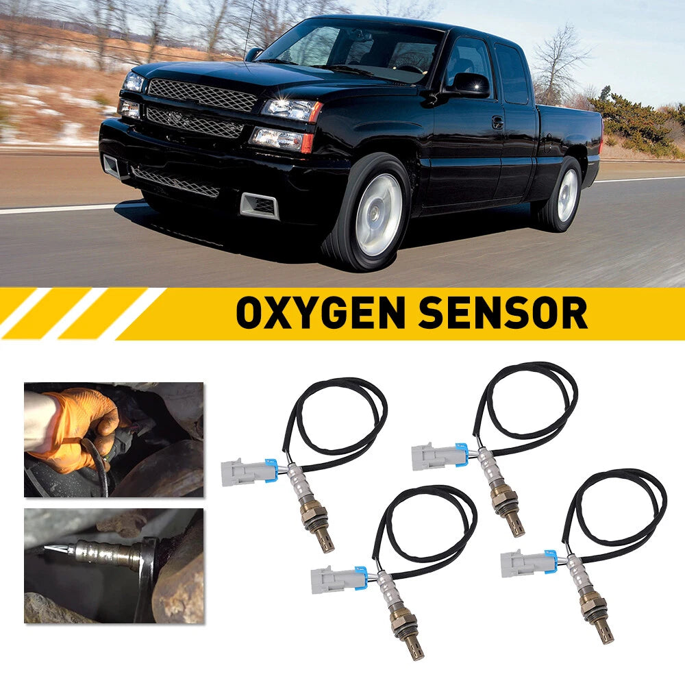 Set of 4 Oxygen Sensors for Cadillac Chevrolet GMC V8 5.3L (2003–2005)