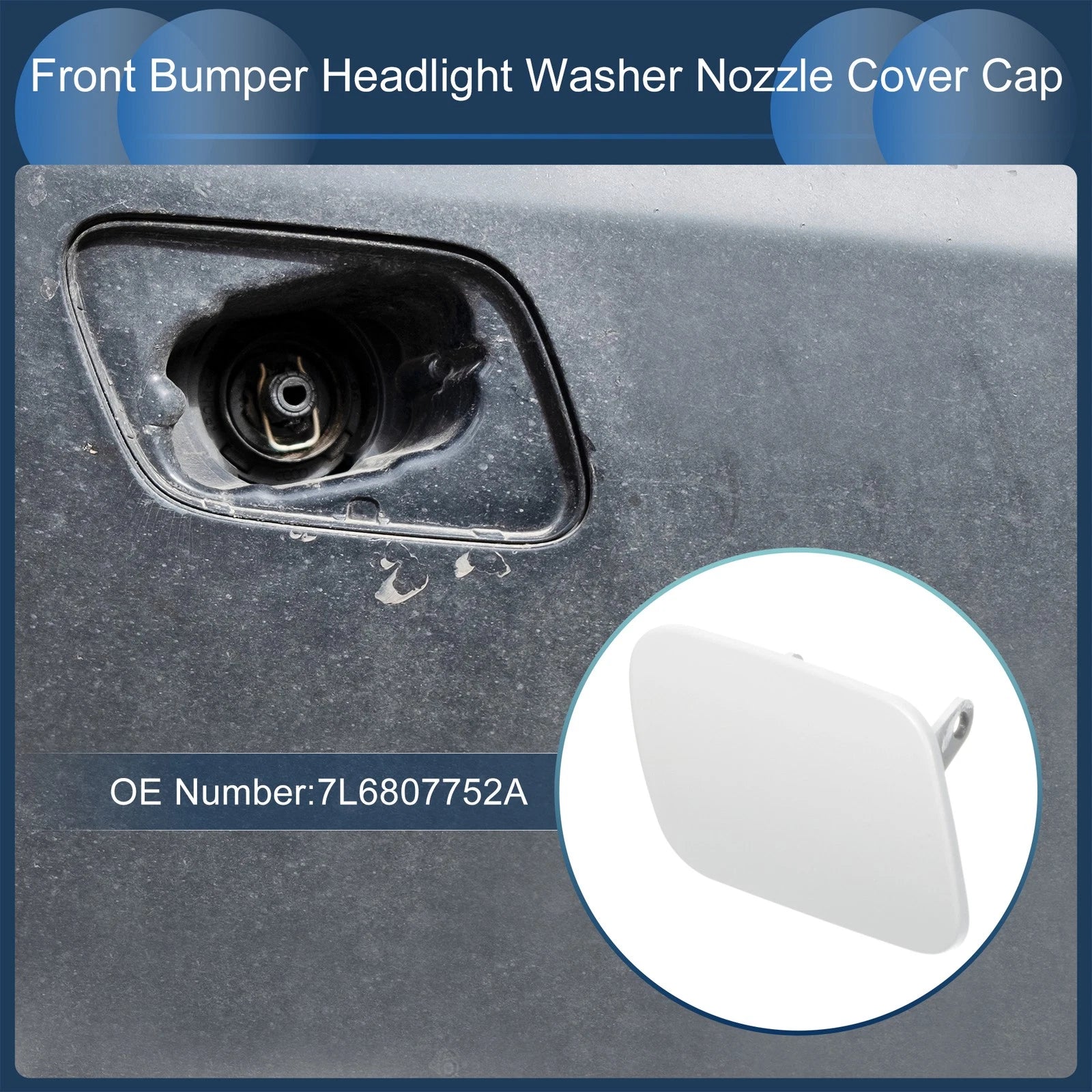 Front Right Washer Nozzle Cover Cap for Volkswagen Touareg (2002–2006)