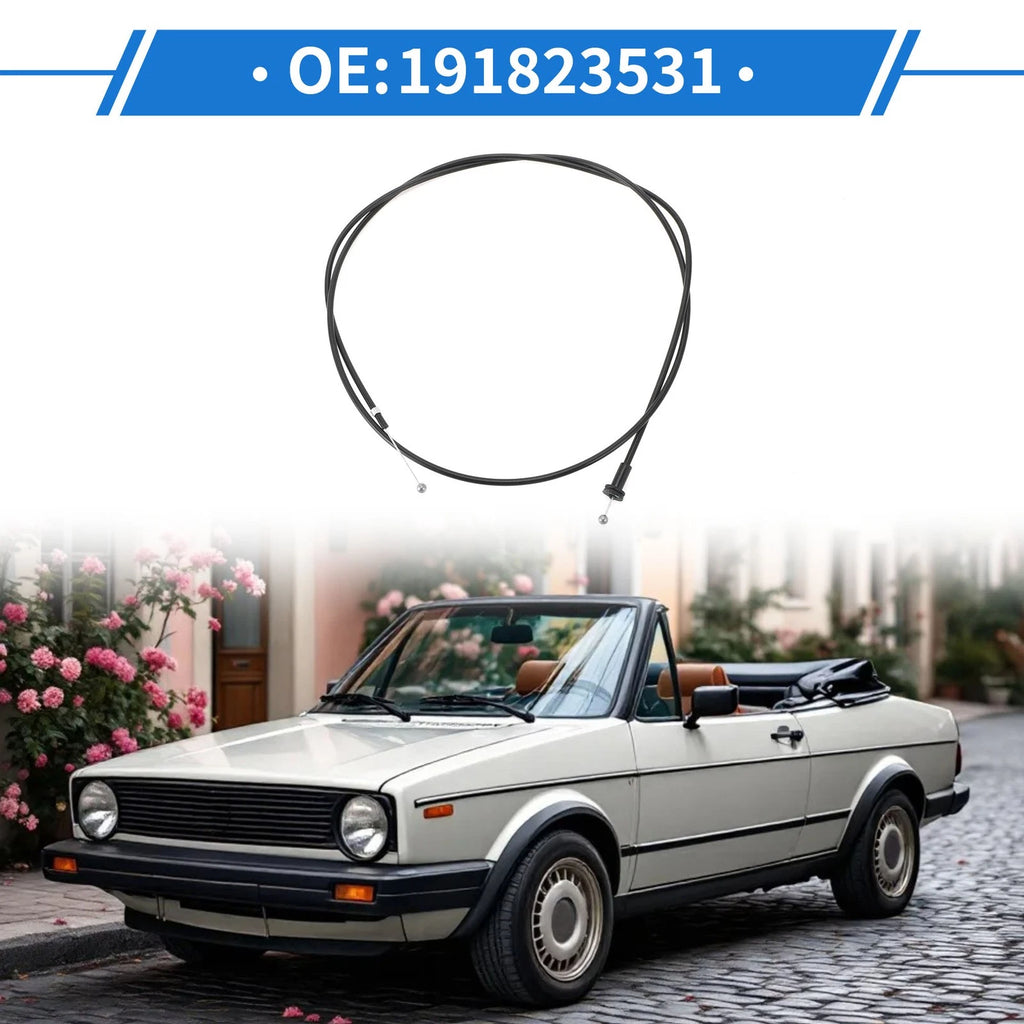 Hood Release Cable No.191823531 for Volkswagen Cabriolet (1985–1993)