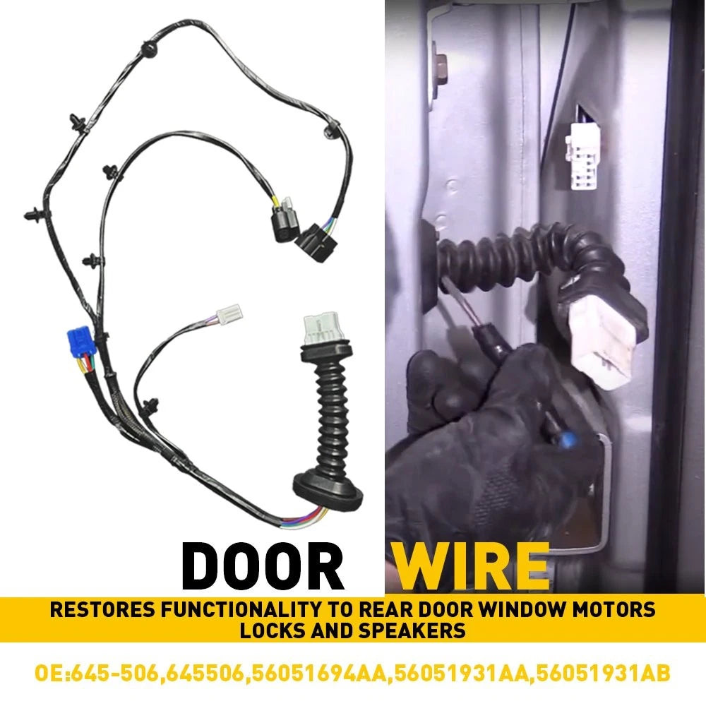 Rear Door Wiring Harness for Dodge Ram (Fits 56051694AA, 56051931AA, 56051931AB)