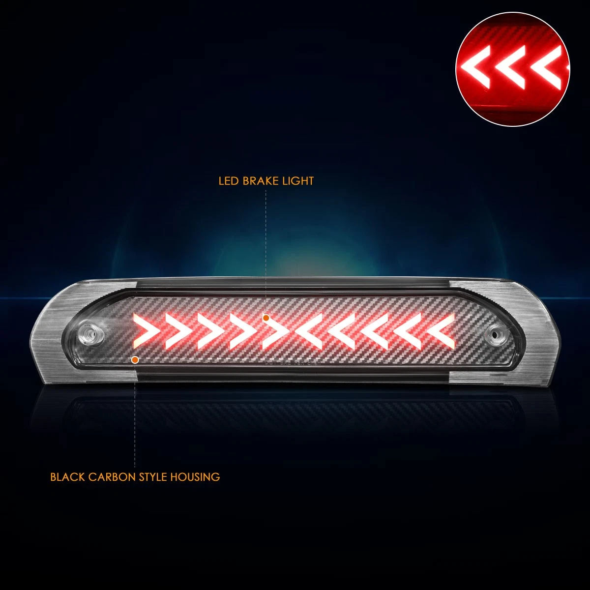 Sequential Arrow LED Third Brake Light for Dodge Ram 1500-3500 (2002–2009)