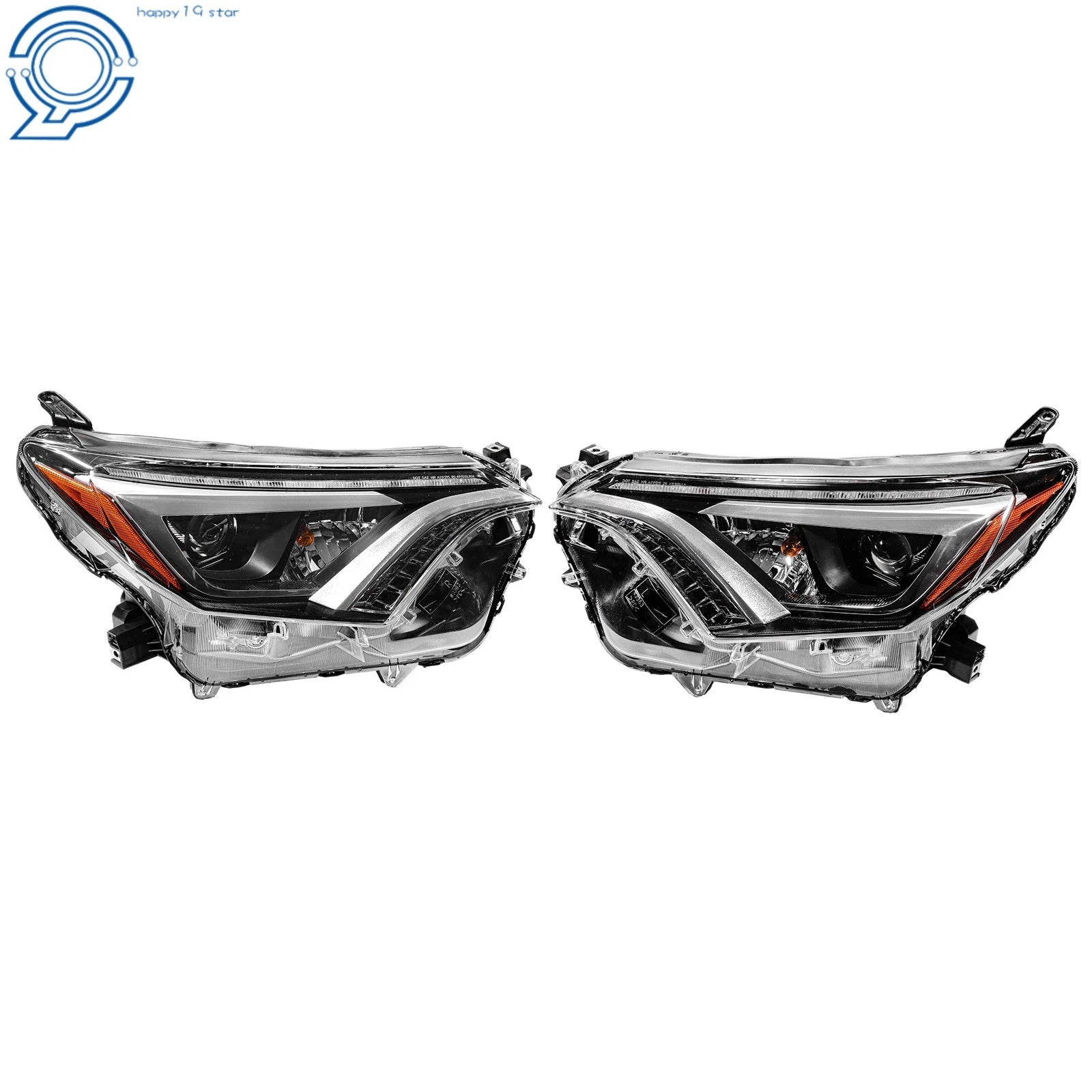 Set of 2 LED Headlights for Toyota RAV4 (2016–2018)