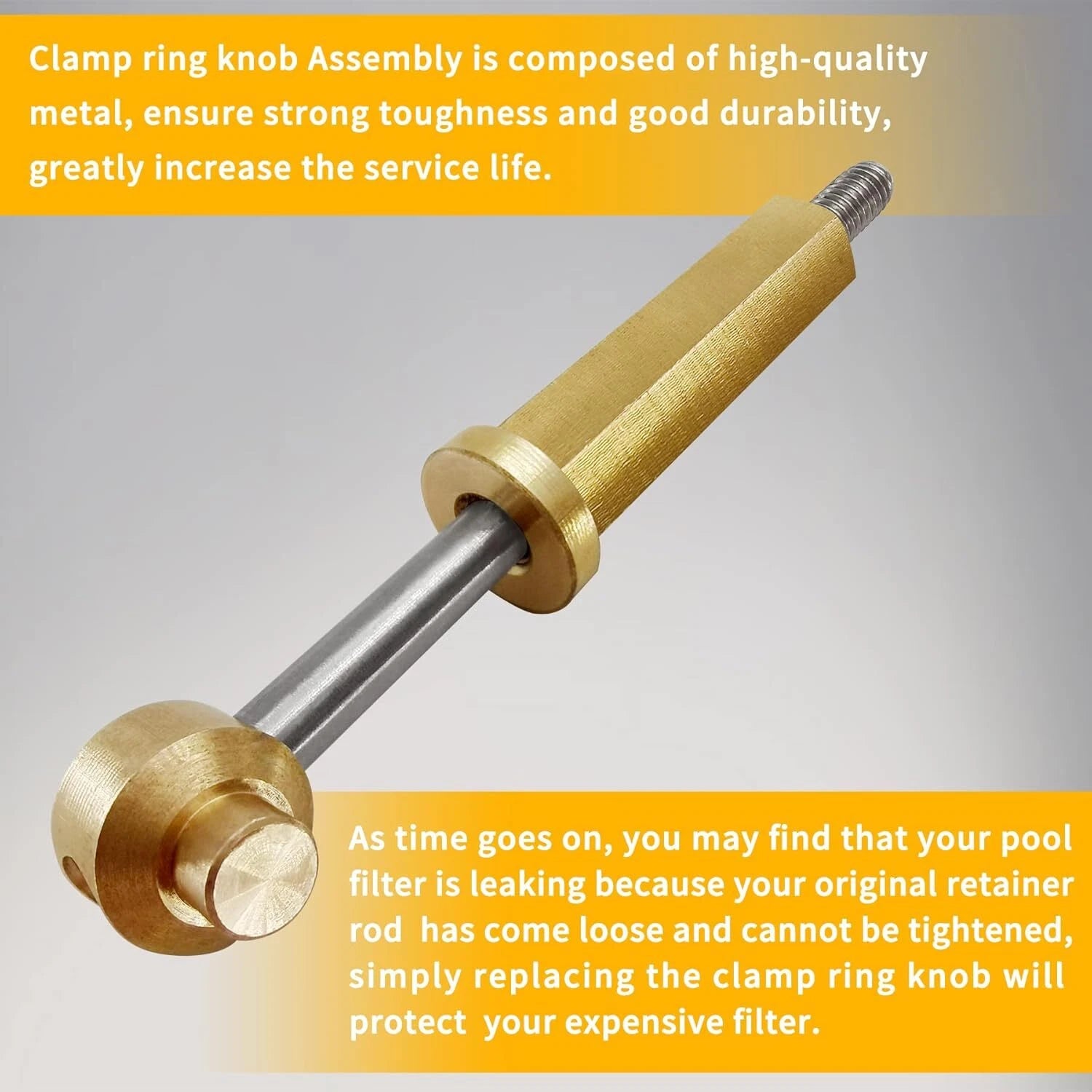 Clamp Ring Knob Assembly w/ Threaded Rod for Zodiac CV CL (R0357500)