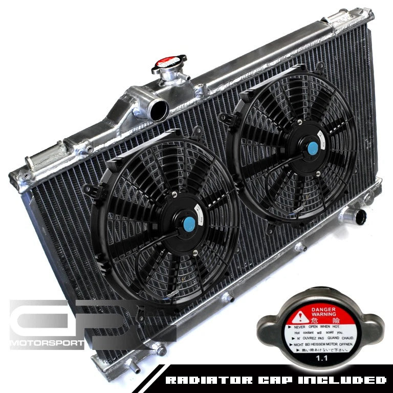 Aluminum Radiator + 10" Black Fans for Altezza IS300 XE10 (MT)