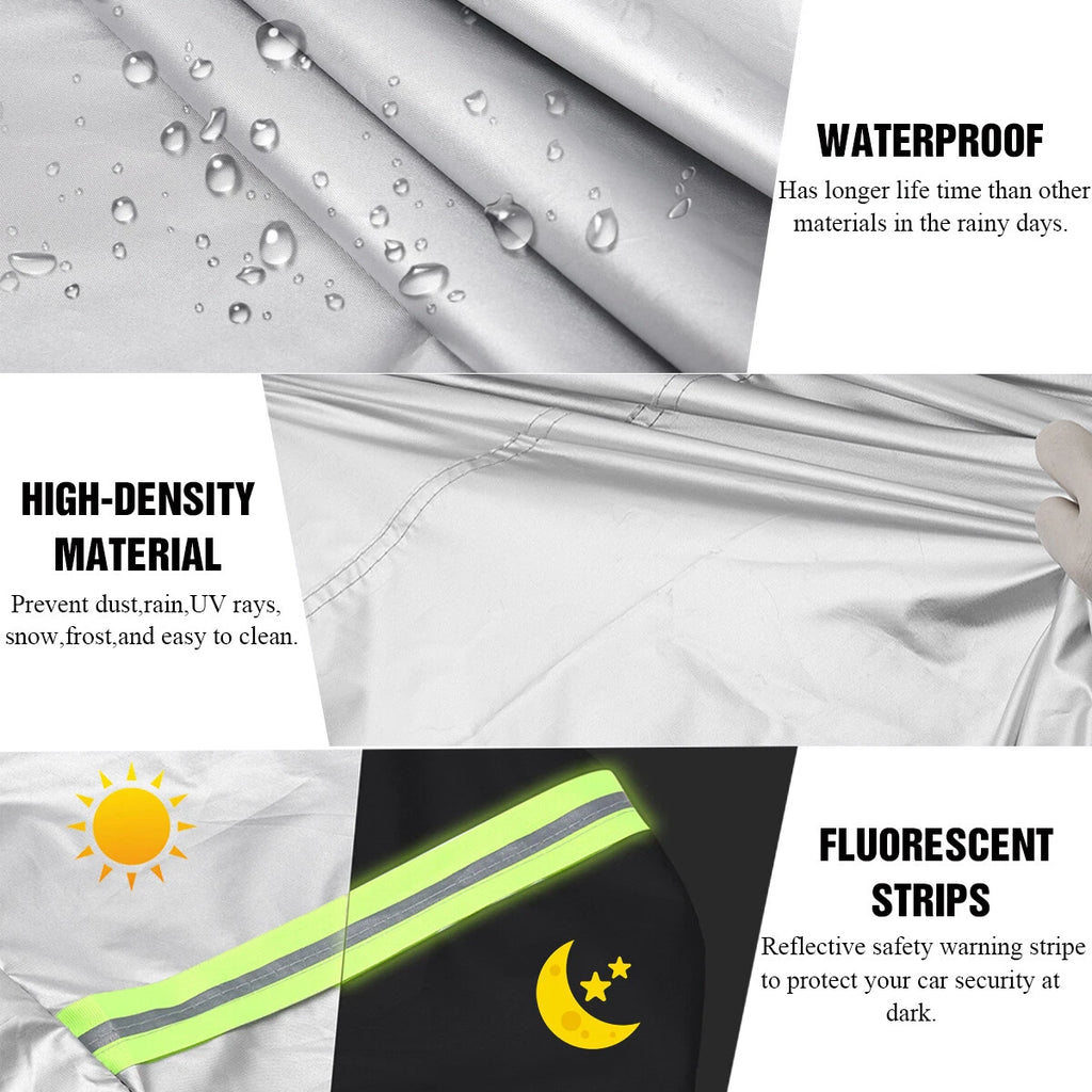Universal Sedan Car Cover Waterproof Dust Sun Snow Protector S-XXL