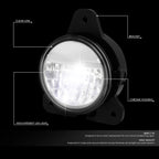 Chrome Housing Full LED Fog Light Lamp Assembly for Volvo VNR 300 400 640 (2018–2020)