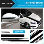5x Long Stripe Graphics Car Side Body Sticker Vinyl Decal Universal
