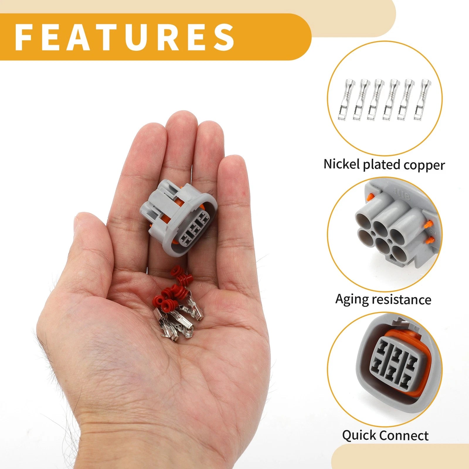 6 Pin Idle Air Control Valve Connector Plug for Toyota 1JZ 2JZ (1991–2002)