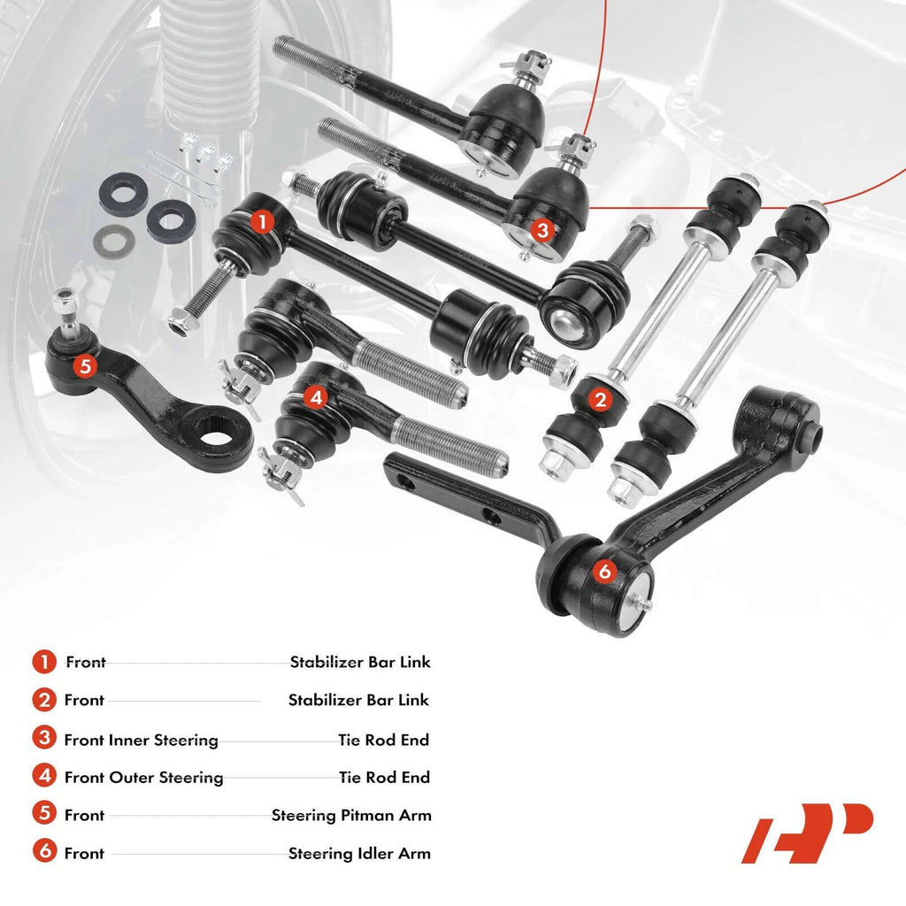 10x Sway Bar Tie Rod Pitman Idler Arm for Ford Lincoln