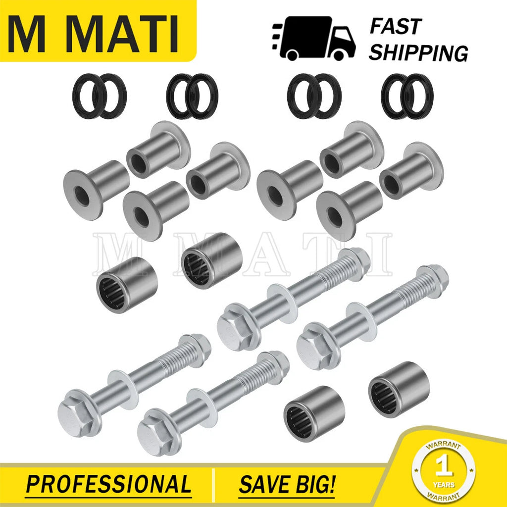 Front A-Arm Bushing Bearing Seal Kit w/ Bolt Nut for Kawasaki KFX400 (2003–2006)