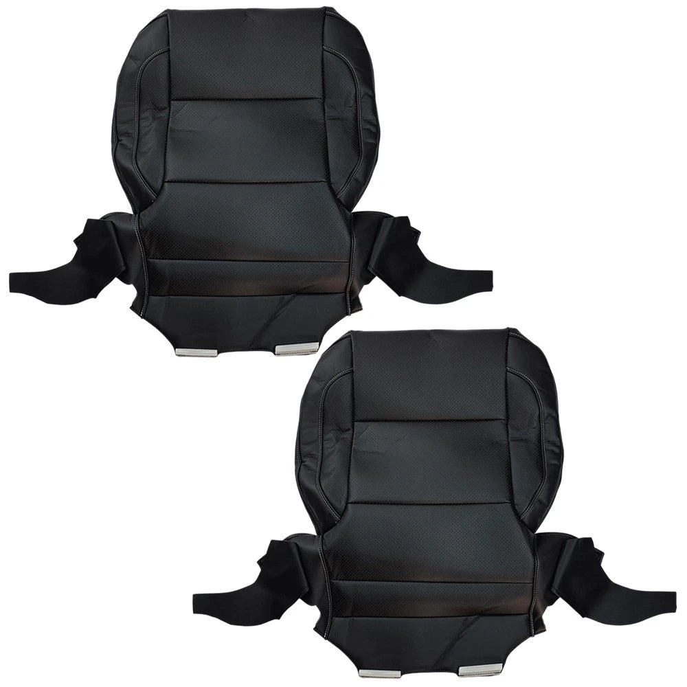Leather Seat Cover Set for Chevy Silverado (2014–2019) - Black