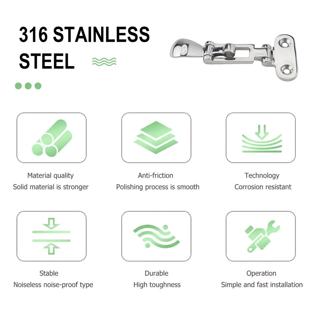 Stainless Steel Boat Door Latch Lock for Marine Use