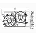 Replacement Dual Fan Assembly Repair Part For 2004-2007 Saturn Vue