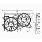 Replacement Dual Fan Assembly Repair Part For 2004-2007 Saturn Vue