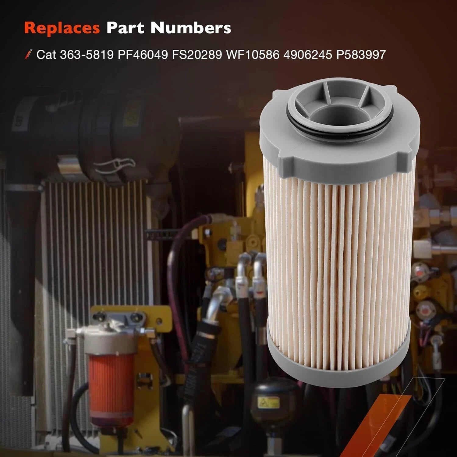Fuel Water Separator Filter for CAT 259D 236D 242D 246D 257D 272D 279D (2010-2023)