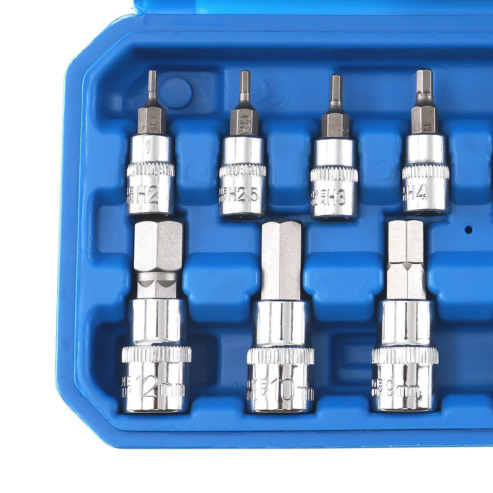 13-Piece Metric Hex Bit Socket Set for (1/4, 3/8, 1/2 Drive)