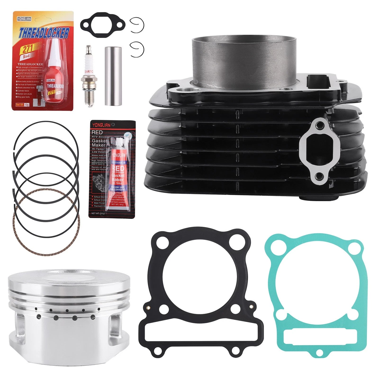 Cylinder Piston Top End Rebuild Kit for Yamaha Big Bear 350 YFM350 (1987–1999)