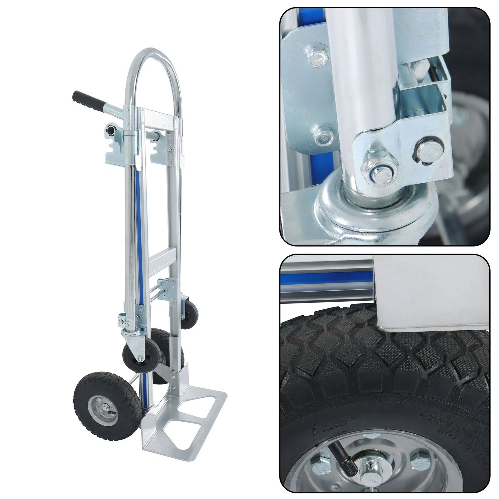 2X Heavy Duty Aluminum Hand Truck Dolly Cart (1000 lbs Capacity)