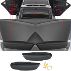 2X Black Leather Armrest Covers for Acura TSX (2009–2014)