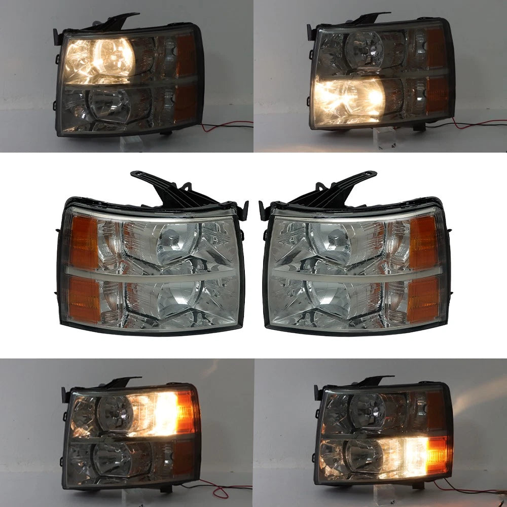 Smoked Headlights for Chevy Silverado 1500 2500 3500 (2007–2013)
