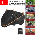 Large Motorcycle Cover 190T Heavy Duty for Outdoor Storage (Fits Most Models)