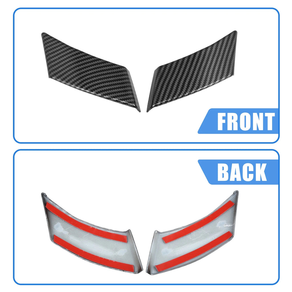 Carbon Fiber Pattern Front Door Window A Pillar Cover Trim for Toyota RAV4 (2019–2023)