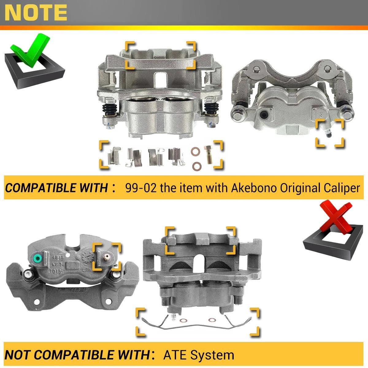 Front Right Brake Caliper with Bracket for Jeep Grand Cherokee (1999-2004)