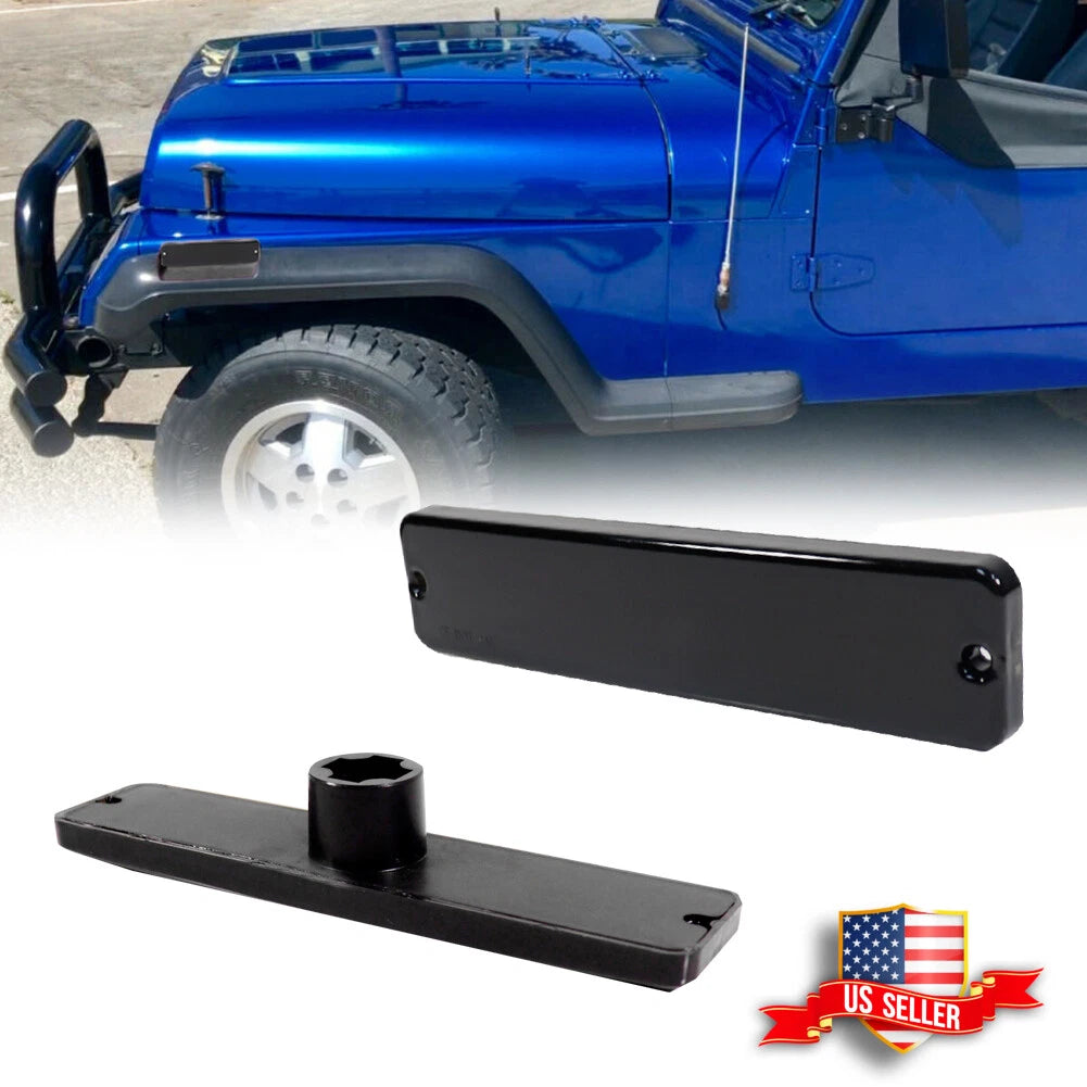 Smoke Lens Front Bumper Side Marker Lights for Jeep Wrangler (1987–1995)