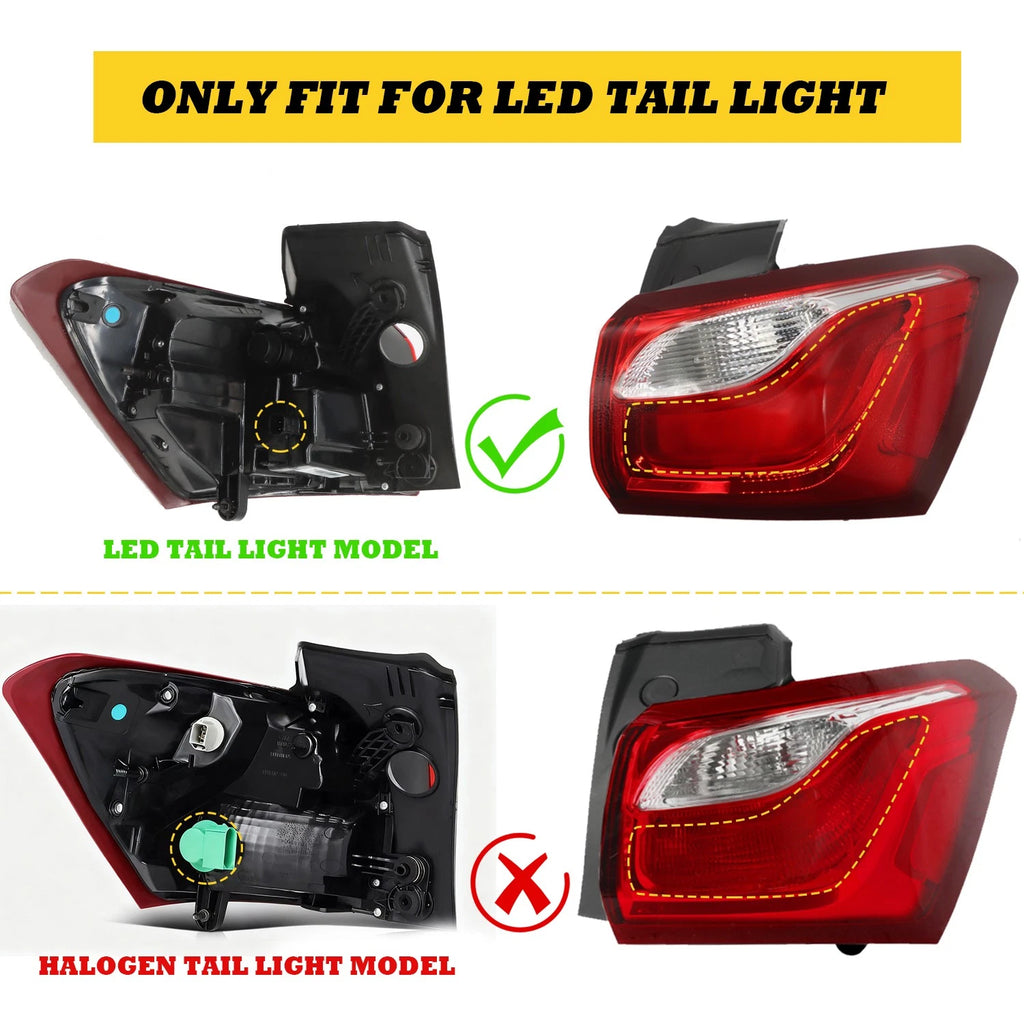 Tail Light Brake Lamp Assembly LED for Chevrolet Equinox (2018–2021) Passenger Side