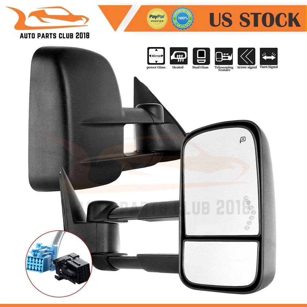 Power Heated Side Tow Mirrors for GMC Sierra Silverado (2003–2007)