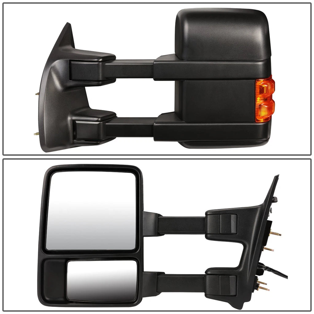 Left Side Manual Amber LED Turn Signal Towing Mirror for Ford Super Duty (2008–2016)