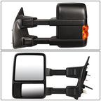 Left Side Manual Amber LED Turn Signal Towing Mirror for Ford Super Duty (2008–2016)