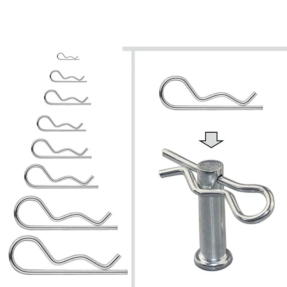 Hitch Pin Clip / 100 PCS / Carbon Steel Zinc Plated for Car Mechanic