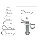 Hitch Pin Clip / 100 PCS / Carbon Steel Zinc Plated for Car Mechanic
