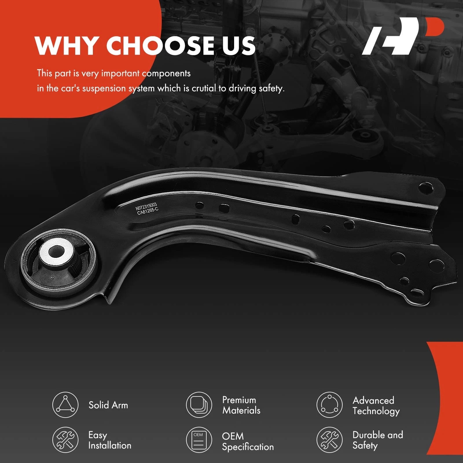 Rear Right Trailing Arm for Toyota Camry (2018–2023) Corolla (2019–2023)