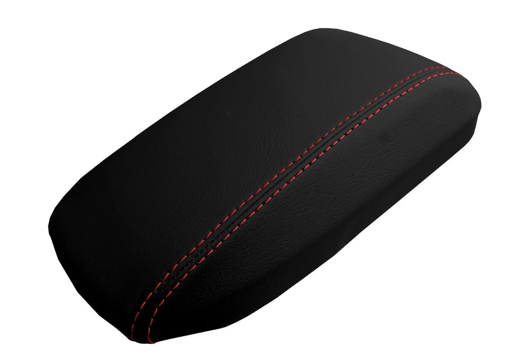 Console Armrest Cover for Toyota Corolla (2014–2019) Red Stitch PVC Leather
