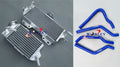 Aluminum Radiator + Blue Hoses for Kawasaki KX125 KX 125 (1990-1991)