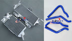 Aluminum Radiator + Blue Hoses for Kawasaki KX125 KX 125 (1990-1991)